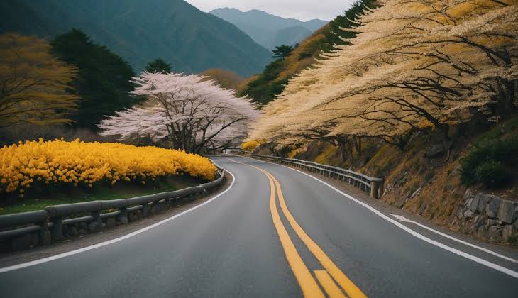 Yellow Spring Road: A Journey Through Nature’s Palette